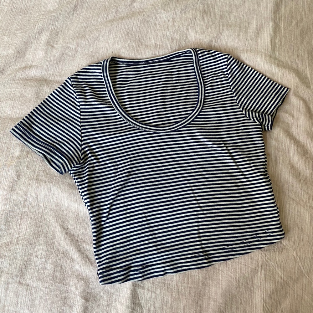 American Apparel Striped Crop Top